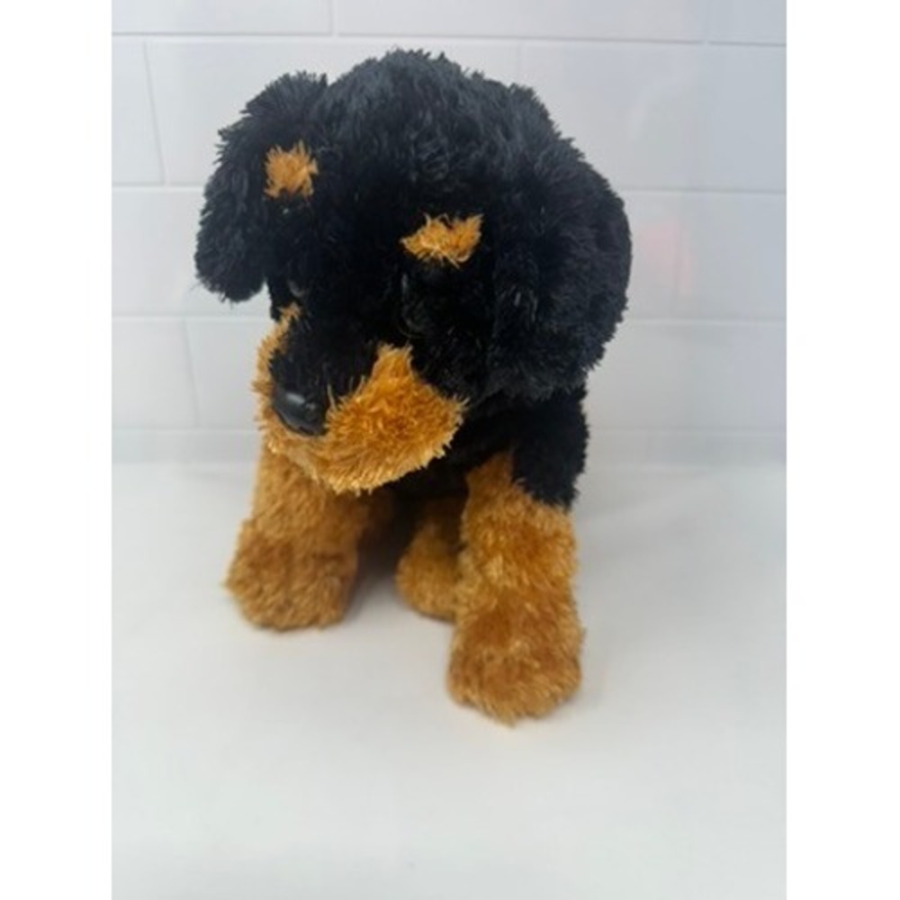 Ty Beanie Buddies Rottweiler Plush Dog Black Tan Stuffed Animal Toy
